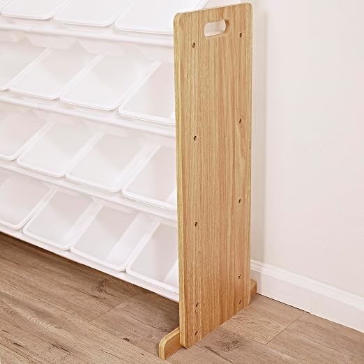 ECR4Kids 4-Tier Organizer with 16 Removable Plastic Bins, 4x4, Toy Storage, Natural/Primary | Durable plastic bins, MDF panels, steel frame, GREENGUARD Gold Certified, 72 lb capacity, anti-tip kit, playroom/classroom - Image 9