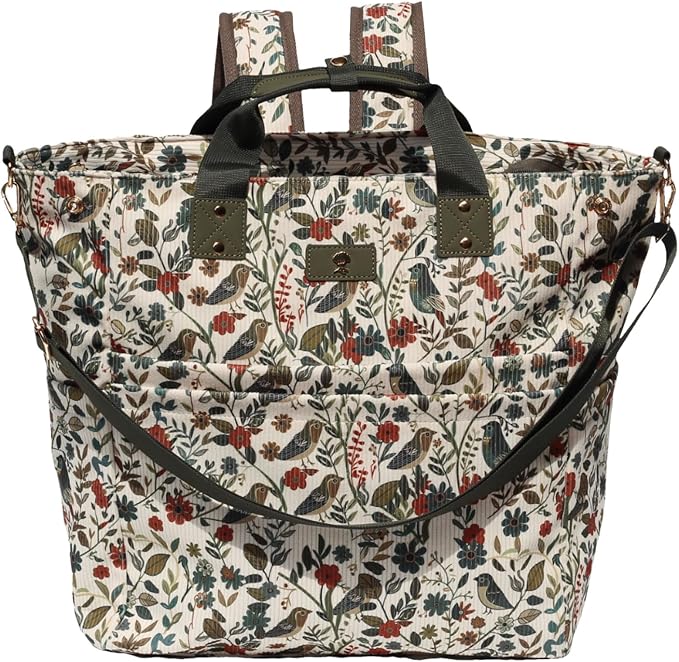 Diaper Tote Bag Totepack Backpack Crossbody Bag 3 in 1 for Women Laptop Backpack Multifunctional with Insulated Pockets by ESVAN