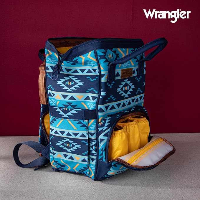 Montana West Wrangler Diaper Bag Backpack Aztec Callie Bag Travel Backpack Purses Western Multi-Function Baby Bags for Mom - Image 9