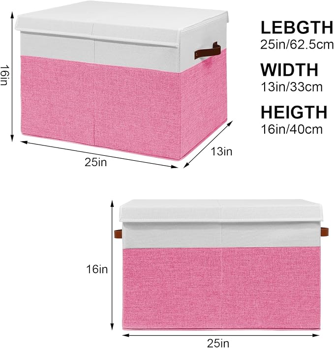 Gowee Toy Box Chest, Collapsible Sturdy Storage Bins with Lids - Image 7