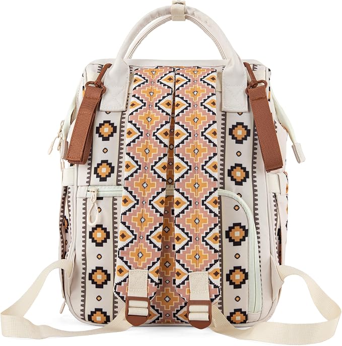 Wrangler Aztec Backpack Organized Daypack Travel Baby Bag with Stroller Strap and Side Bottle Pockets WG2204-9110TN - Image 6
