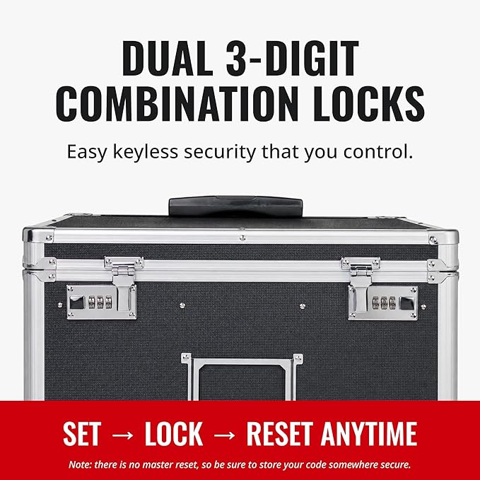 Vaultz Locking Mobile Business Case, Legal Size, Black, 14.5 x 13.5 In | Key lock securely closes case for documents on the go, legal-size interior fits letter and legal paperwork, durable case - Image 6