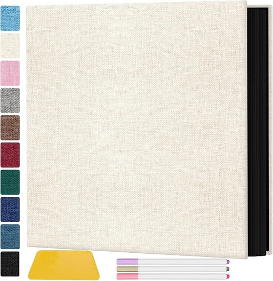 Zesthouse Photo Album Self Adhesive Pages, 60 Pages Magnetic Scrapbook Albums with Sticky Page, Photos Album Holds 8x10 & 5X7 & 4x6 & 6x8 & 3x5, Large Picture Book Ideal Gift for Family Wedding Baby by Zesthouse