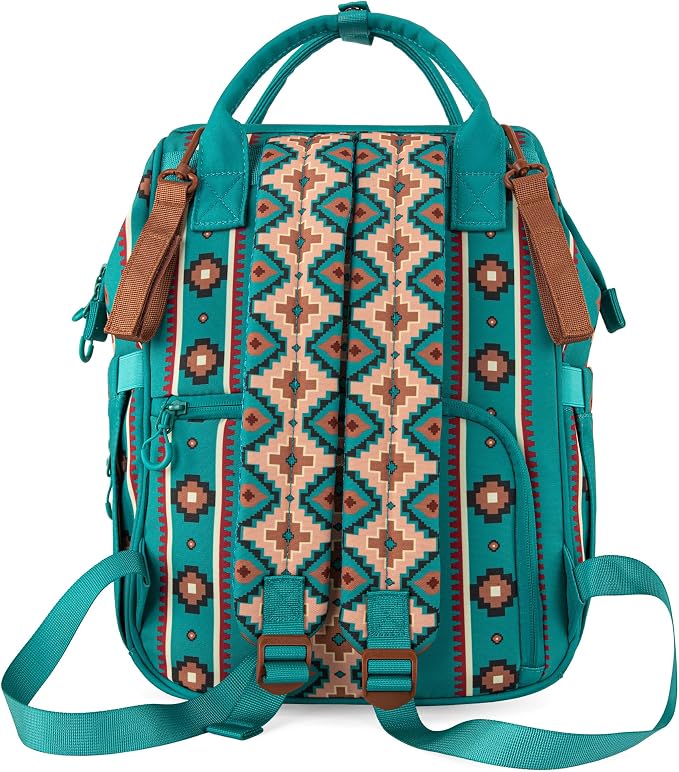 Montana West Wrangler Diaper Bag Backpack Aztec Callie Bag Travel Backpack Purses Western Multi-Function Baby Bags for Mom - Image 7