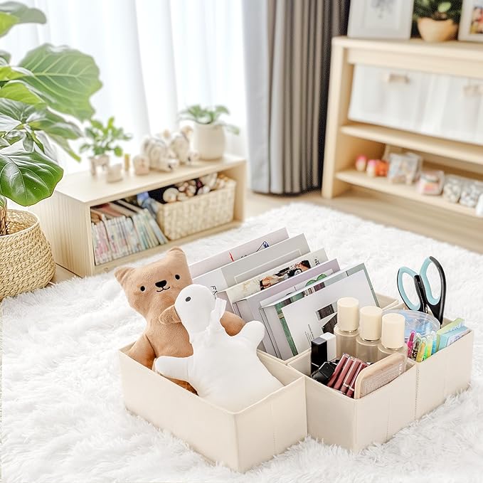 Drawer Organizer Clothes, 14 Pack Dresser Organizer for Baby Clothes, Underwear, Sock- Foldable Closet Organization and Storage Dividers Bins for Nursery, Bedroom and Dorm (Beige) - Image 6