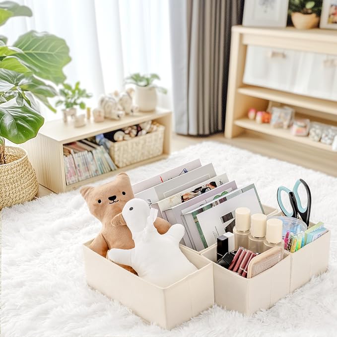 Drawer Organizer Clothes, 24 Pack Dresser Organizer for Baby Clothes, Underwear, Sock- Foldable Closet Organization and Storage Dividers Bins for Nursery, Bedroom and Dorm (Beige) - Image 9