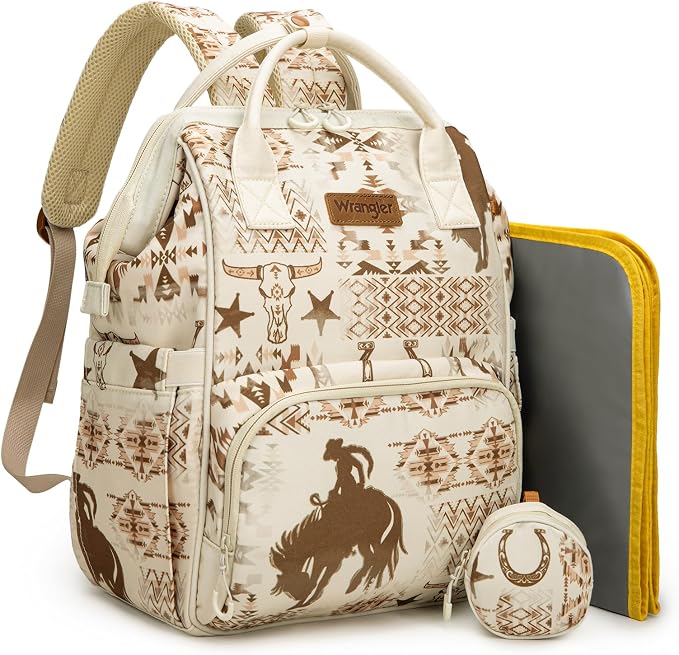 Montana West Wrangler Diaper Bag Backpack Aztec Callie Bag Travel Backpack Purses Western Multi-Function Baby Bags for Mom by THEOFFICIALMONTANAWEST