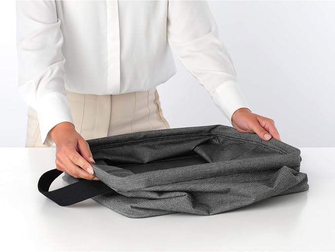 Brabantia - Foldable Laundry Basket 9.25 Gal - Water Resistant Hamper for Wet & Dry Laundry - Storage Basket for Clothes and Linen - Soft Handles - Garment Washing - Home Accessory - Pepper Black - Image 6