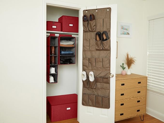 Covermates Hanging Shoe Organizer for Closet, 7" W x 13.5" D x 20.75" H | durable polyester construction, label window, 3-year warranty - Image 4
