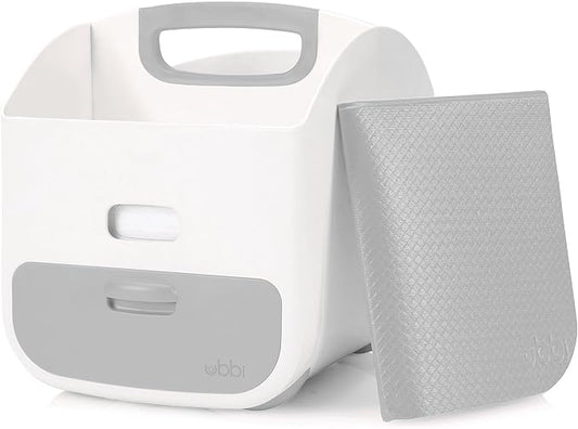 Ubbi Portable Diaper Caddy & Changing Mat, Gray | Baby & Toddler Nursery Changing Station, Diaper Storage, Caddy Organizer, Stores Baby Diapers, Wipes & Changing Essentials by Unknown