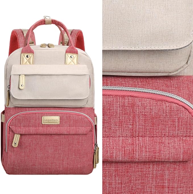 Legestori Diaper Bag Backpack, Baby Girl Diaper Bag, Large Diaper Bag Backpack Gift for Girls, Baby Diper Backpack for Travel with Insulated Pockets and Stroller Straps - Image 8