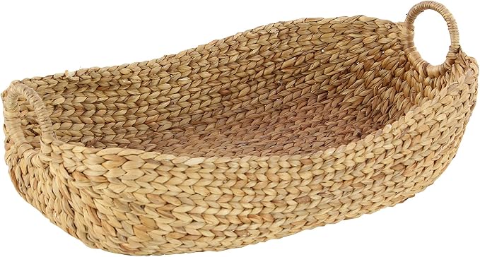Deco 79 Seagrass Handmade Decorative and Functional Storage Basket Basket Organizer with Metal Handles, Set of 5 Basket for Storage 23", 21", 19", 16", 12"W, Brown - Image 15