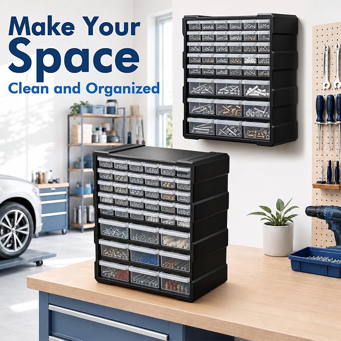 Drawer Organizer Craft Organizers and Storage with Dividers Labels Thicker | Small Parts Organizer Storage Hardware Screws Nuts Bolts Building Bricks Teacher Toolbox Charms Beads Scrapbook with Labels - Image 9
