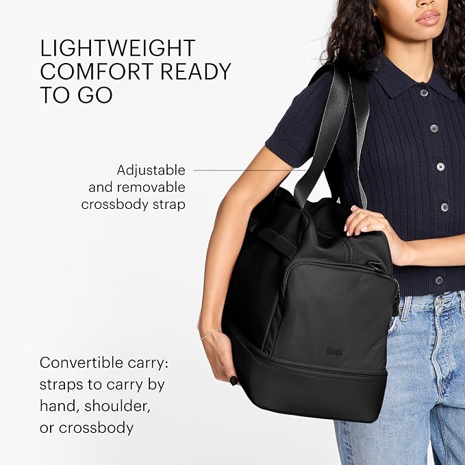 Away Featherlight Weekender Bag, Airline Approved Carry-On Bag | Fits Up to 16" Laptop Pocket, Shoe Compartment, Interior and Exterior Pockets, Travel Duffle Bag, Jet Black - Image 6
