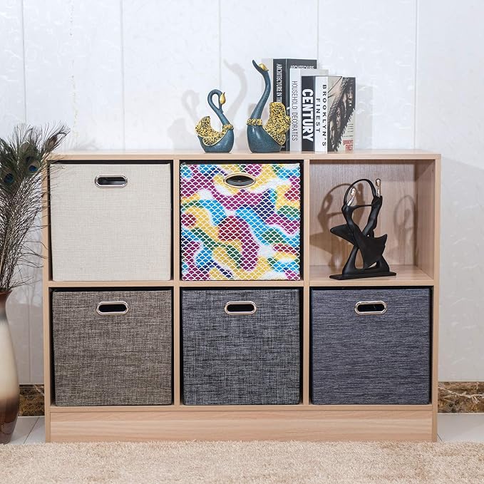 Posprica Fabric Storage Cubes,13×13×13 cube storage bins, Foldable Drawers Baskets Containers for Shelf Cabinet Bookcase,Thick and Heavy Duty (4pcs, Black) - Image 8