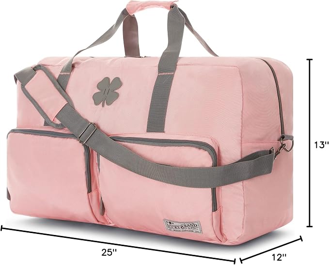 Lucky Brand Large Duffle Bag for Travel, Foldable Weekender Duffel bag | Travel Overnight Duffel bag, Adjustable Shoulder Strap, Front Zip Pockets, Spacious Capacity, Unisex Lightweight Travel Bag - Image 8