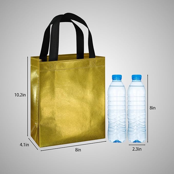 BLEWINDZ 100 Medium Reusable Gift Bags with Handles - Ideal Party Favors & Shopping Bags (10 Colors) - Image 5