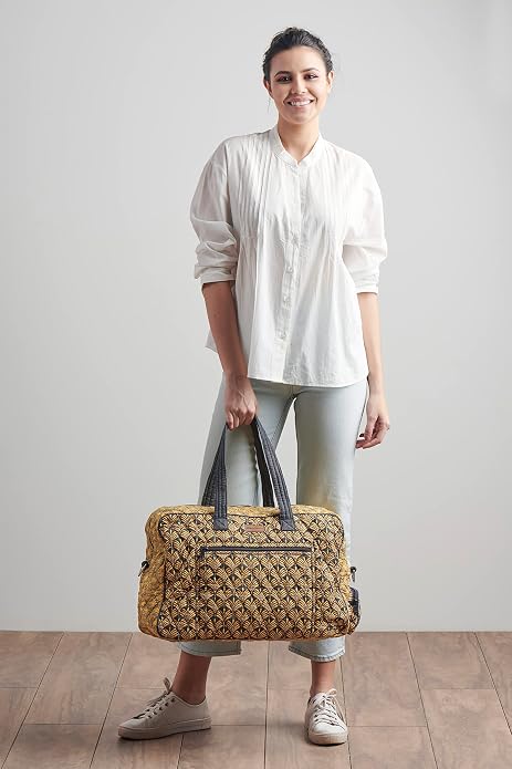 Maison d' Hermine Weekender Bags for Women Cotton Quilted Duffel Overnight Luggage Weekend Bag for Men Gym Gifts Travel | Overnight Luggage Weekend Bag for Men Gym Sports Gifts Duffle bag Business Travellers Trip Spring Summer - Image 8