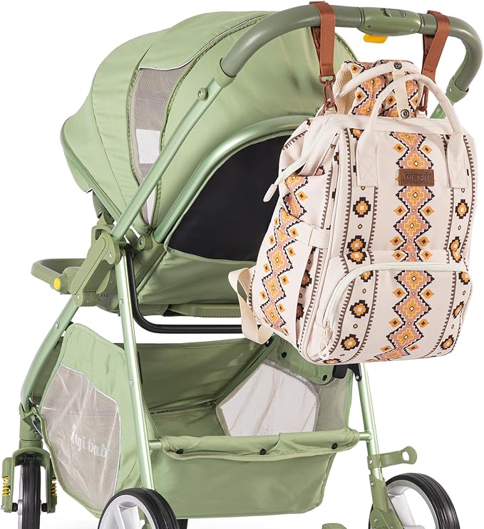 Wrangler Aztec Backpack Organized Daypack Travel Baby Bag with Stroller Strap and Side Bottle Pockets WG2204-9110TN - Image 5