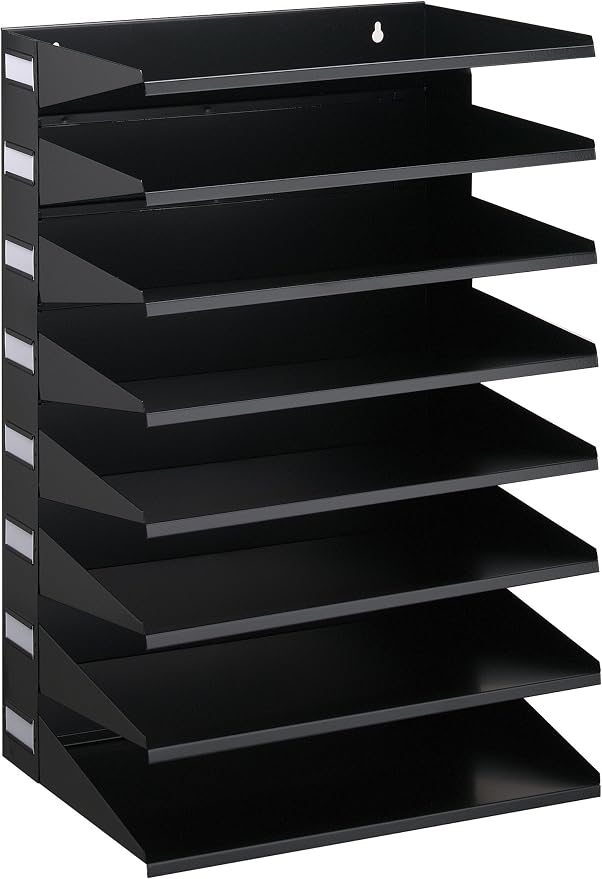 Durable 336101 Sorting Rack (with 8 Shelves), for Table or wall, Black by DURABLEOfficeProducts