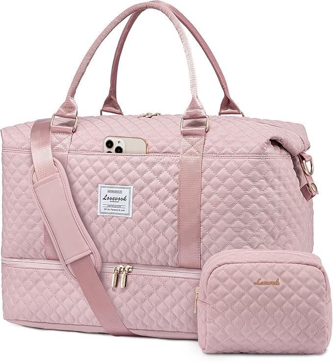 LOVEVOOK Travel Duffle Bag,Weekender Bags for Women with Shoe Compartment，Carry on Overnight Bag with Toiletry Bag,Gym Duffel Bag with Wet Pocket, Hospital Bags for Labor and Delivery by LOVEVOOK