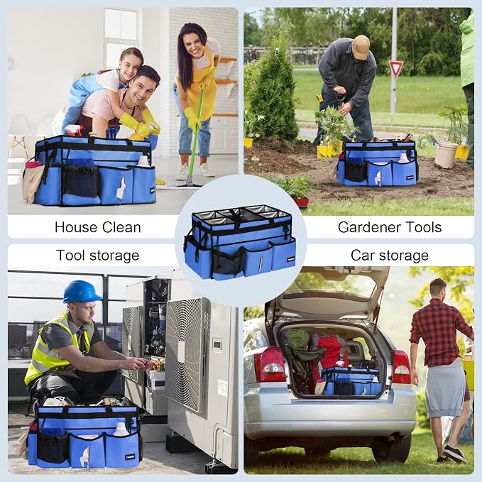 Extra-Large Wearable Cleaning Caddy With Detachable Divider,Cleaning Caddy For Cleaning Supplies Large Cleaning Supply Caddy With Adjustable Shoulder Strap & Waist Belt For Cleaners - Image 7