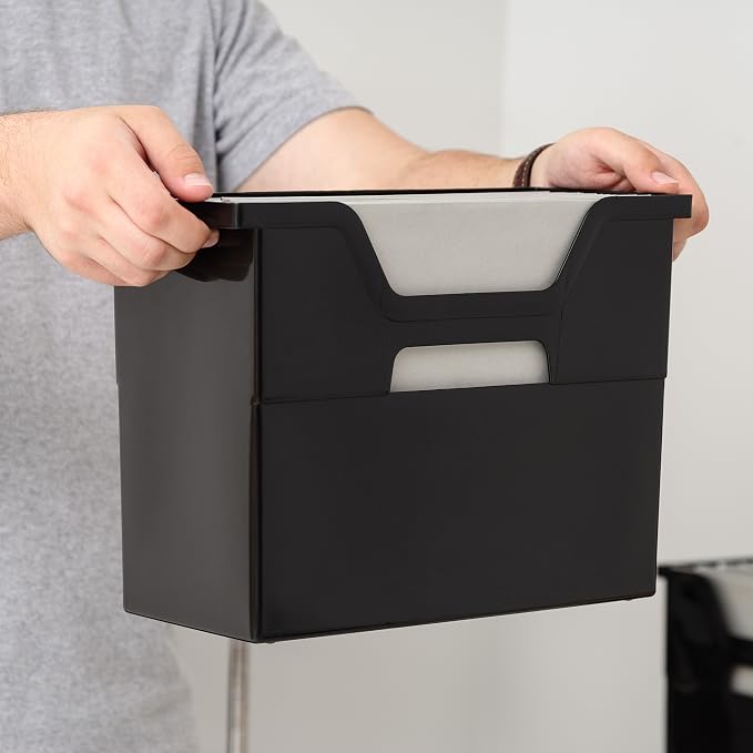 IRIS USA 6-Pack Medium Desktop File Box with Open Lid, Black | Organize classroom papers, lesson plans and supplies with portable storage for teachers, schools and educators - Image 7