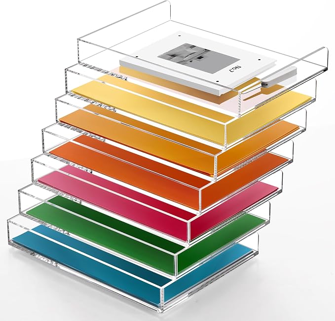 2-Tier Acrylic Stackable Letter Tray Paper Organizer Trays for Desk,Clear | Horizontal File Paper Sorter, Office Supplies Accessories Storage for Letter/A4 Size Folders Documents 12.4inx8.86inx3.46in - Image 9