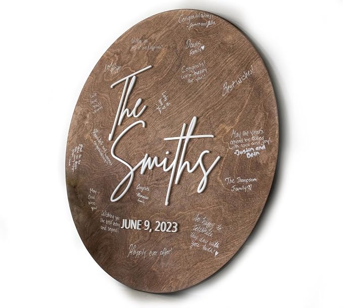 Guest Book Alternative - Custom Wedding Guest Book Decor - Layered Wood Wedding Sign by Handmade