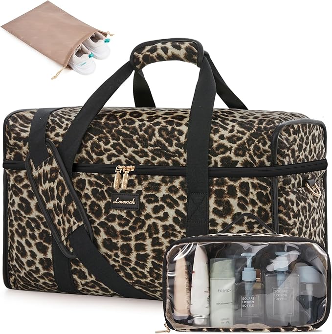LOVEVOOK Travel Duffle Bag - Weekender & Overnight Bag with Toiletry & Wet Pocket, Carry-On Size, 3pc Set by LOVEVOOK