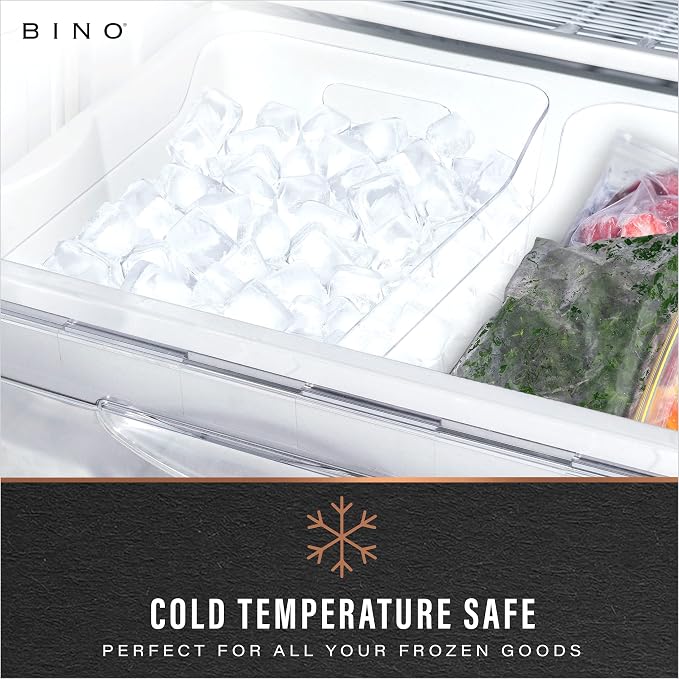 BINO | Plastic Storage Bins, Large - 2 Pack, Clear | THE SOHO COLLECTION | Pantry Organizers and Storage Containers | Fridge Organizer Bins | Kitchen Cabinet Organizer | Medicine Cabinet Bin - Image 6
