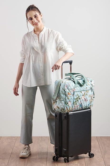Maison d' Hermine Weekender Bags for Women Cotton Quilted Duffel Overnight Luggage Weekend Bag for Men Gym Gifts Travel | Overnight Luggage Weekend Bag for Men Gym Sports Gifts Duffle bag Business Travellers Trip Spring Summer - Image 3