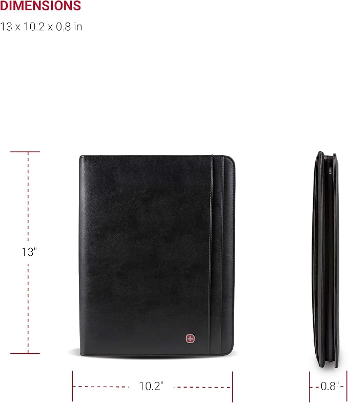 Wenger Merit Padfolio, Padded Document Organizer, Black - Image 5