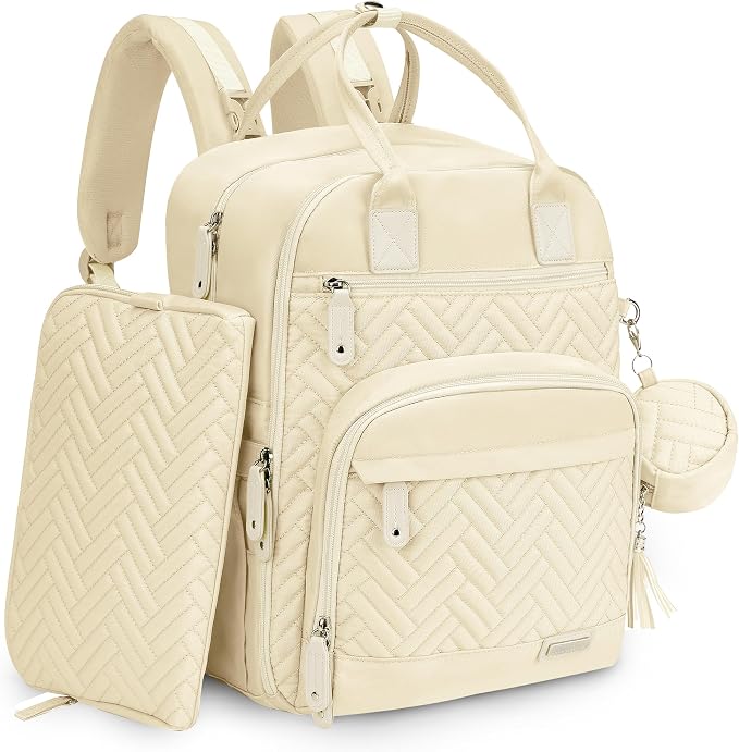 iniuniu Baby Diaper Bag Backpack, 4 in 1 kit Large Capacity Travel Backpack | Waterproof Backpack for Moms Dads,Travel Backpack with Pouch,Washable Changing Pad, Baby Essentials by iniuniu