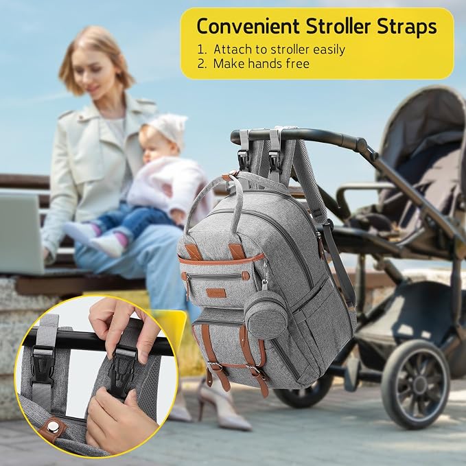 Maelstrom Diaper Backpack, 30L Gray - Image 6