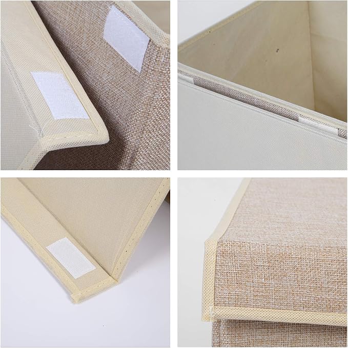 Large Toy Box Chest Storage with Flip-Top Lid, Kids Toy Storage Bin Boxes | Toy Chest with Rivets Handles for Kids, Boys, Girls, Nursery, Playroom, Living Room, Bedroom, 25"x 13" x 16" (Linen Beige) - Image 6