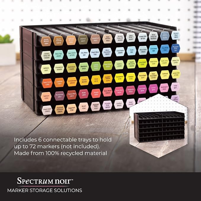Crafter's Companion SPECN-6 Spectrum Noir Marker Storage Trays, 6/Pack,Black - Image 4