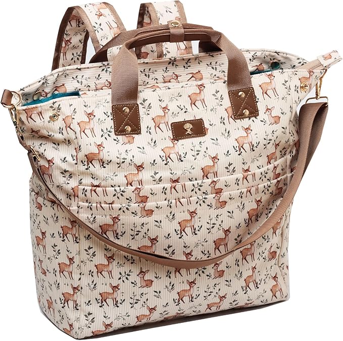 Diaper Tote Bag Totepack Backpack Crossbody Bag 3 in 1 for Women Laptop Backpack Multifunctional with Insulated Pockets by ESVAN