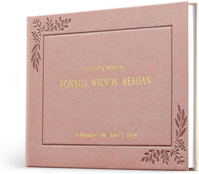 Funeral Guestbook - Guestbook for Funeral Celebration (Rose Gold) | Elegant Memorial Keepsake, Premium Hardcover Construction, Thoughtfully Designed for Services, Lasting Tribute to Loved Ones by PROMOT