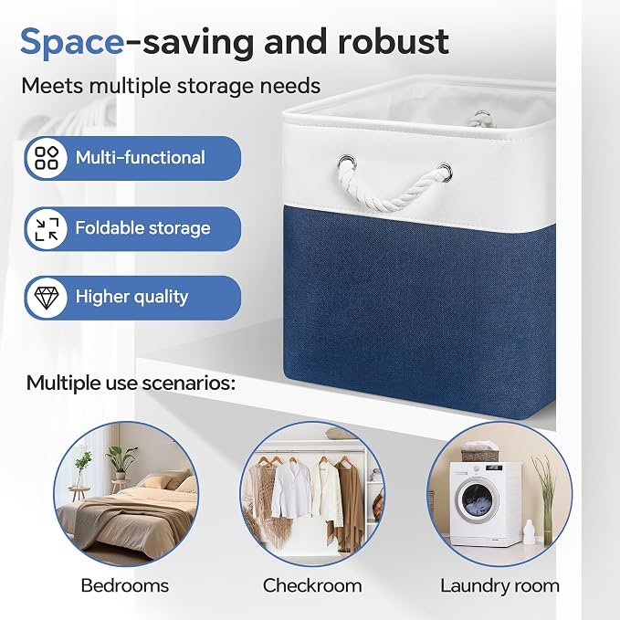 ECDYQXVU 13x13x13 Inch Storage Cube Bins Foldable Organizer Baskets 6 Pack | Soft Cotton Handles, Premium EVA Fabric, Hard Cardboard Bottom, Sturdy Metal Rim, Closet Shelf, Living Room, Bedroom, Laundry - Image 7