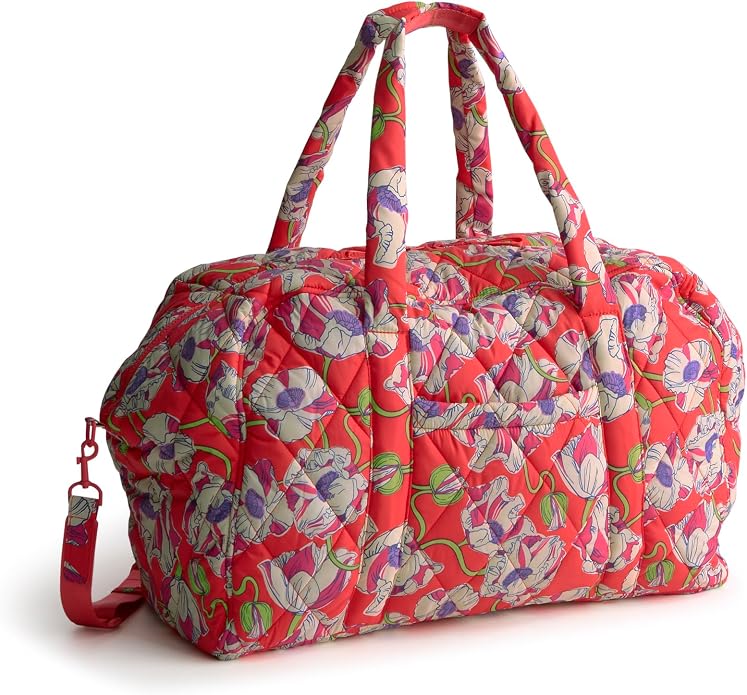 Vera Bradley Featherweight Large Miramar Weekender Travel Bag, Swirling Poppies - Image 3