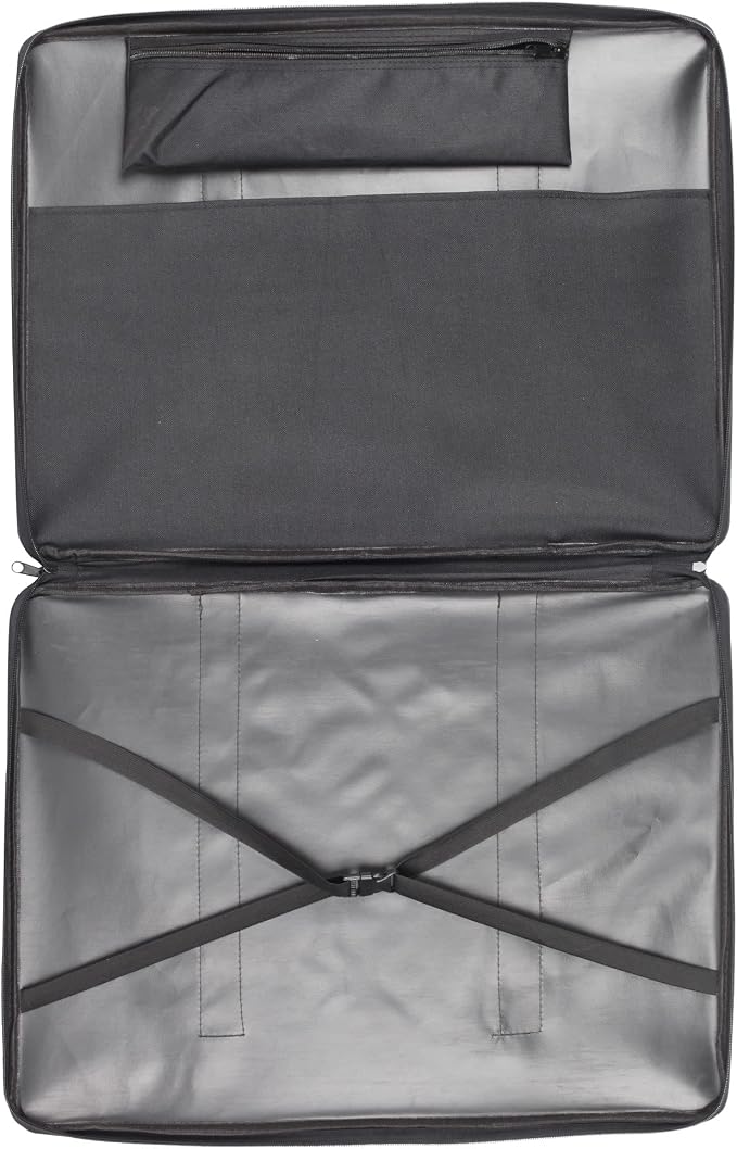 JJRING 37x28 Inch Wire Framed Art Portfolio Case Bag, Black | Nylon Portfolio Tote Storage Bag For Artworks, Posters, Drawings, And Prints - Image 3