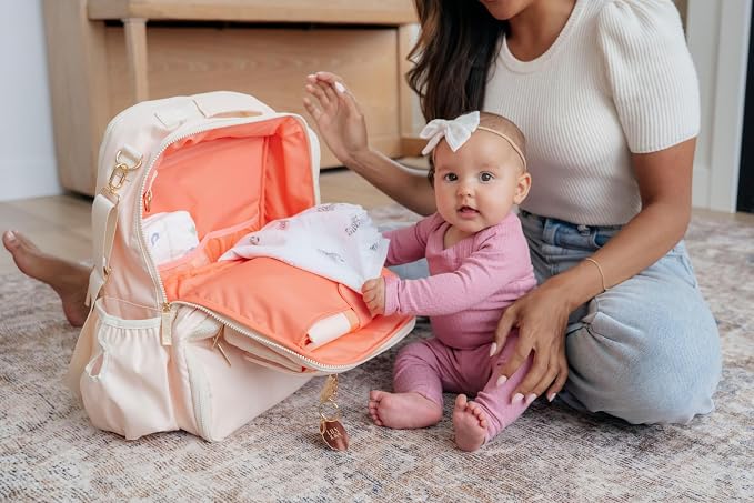 Lily & Sol Koa Diaper Bag Backpack for Travel- Large Capacity Family Travel Backpack, Machine Washable with Cooler Compartment, XL Changing Mat, Wet Bag, Laptop Sleeve & Luggage Sleeve - Image 4
