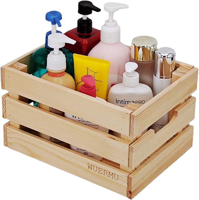Wooden Crates, Set of 4 for Storage, Milk Crate, Wine Box, Toy Bin, Display Decor, and Camping, 12.2 Inch Sturdy Multi-Purpose Wood Boxes. - Image 4