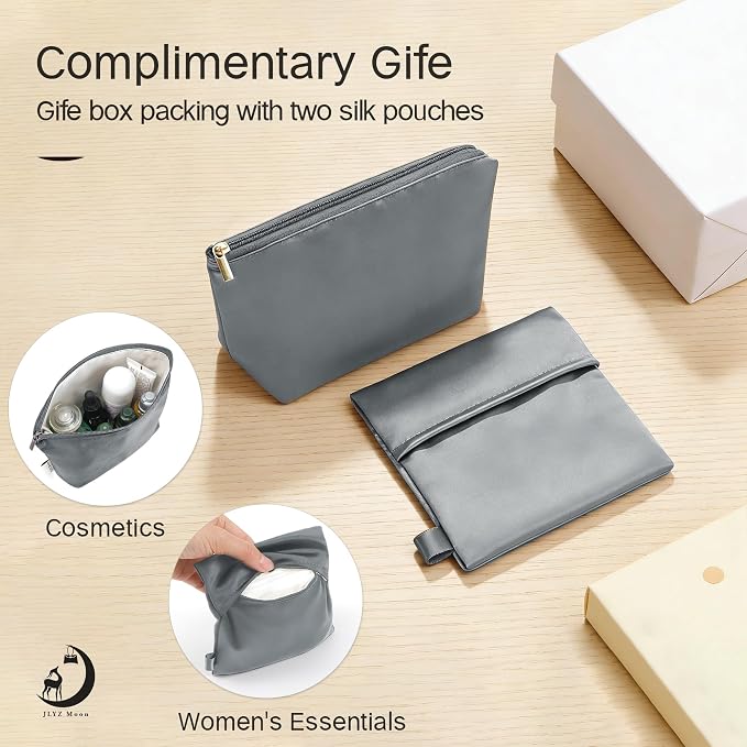 Fits for Brikin Bag Insert Organizer For Hermes(25 S,Gris Meyer) | Premium Silk Material,Smooth Touch,Lightweight,zipper,protect from scratches & stains,multiple pockets,keychain,waterproof - Image 5