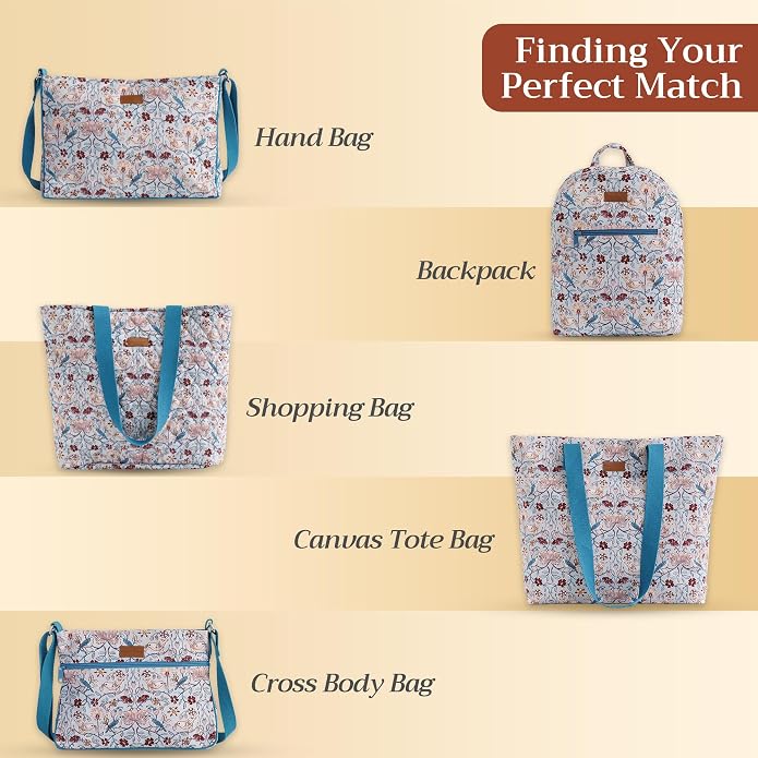 Maison d' Hermine Weekender Bags for Women Cotton Quilted Duffel Overnight Luggage Weekend Bag for Men Gym Gifts Travel | Overnight Luggage Weekend Bag for Men Gym Sports Gifts Duffle bag Business Travellers Trip Spring Summer - Image 9