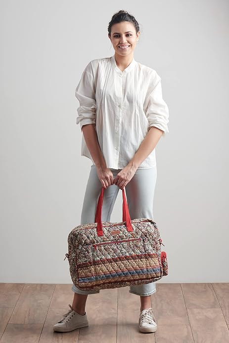 Maison d' Hermine Weekender Bags for Women Cotton Quilted Duffel Overnight Luggage Weekend Bag for Men Gym Gifts Travel | Overnight Luggage Weekend Bag for Men Gym Sports Gifts Duffle bag Business Travellers Trip Spring Summer - Image 8