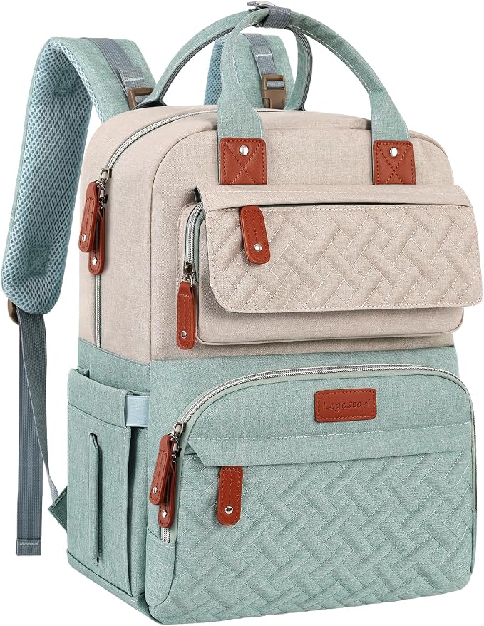 Legestori Diaper Bag Backpack, Baby Diaper Bag for Girls Boys, Multipurpose Baby Backpack for Women, Large Baby Essentials Travel Bag with Insulated Pockets and Stroller Straps by LegestoriBackpacks