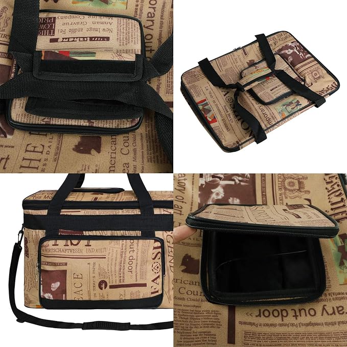Starsouce Large Capacity Art Supply Organizer Tote Bag – Padded Craft Storage with Adjustable Shoulder Strap, Foldable Travel Caddy for Brushes, Markers, Sketchbook, Watercolor Palette & More - Image 3