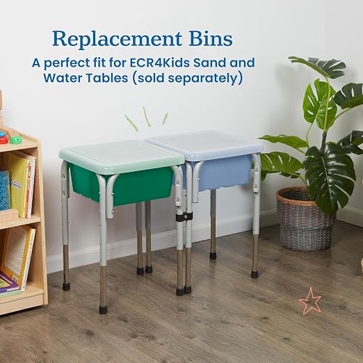 ECR4Kids Stackable Square Bins with Non-Snap Lids, Multipurpose Organization, Green, 2-Pack - Image 5